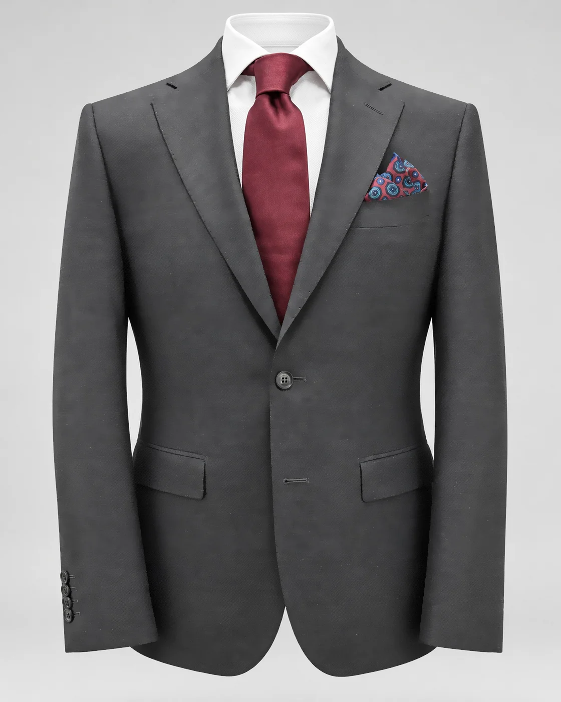 Costume gris anthracite en pure laine — Vue produit