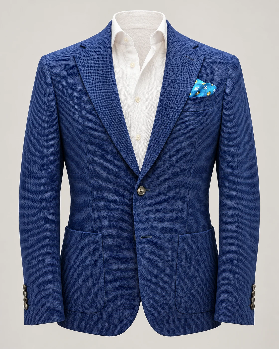 Blazer bleu marine en jersey de laine — Vue produit
