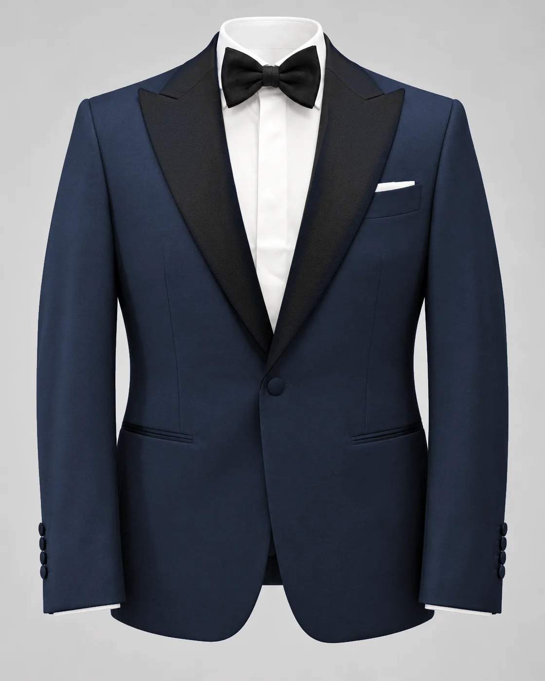 Smoking bleu nuit en pure laine — Vue produit