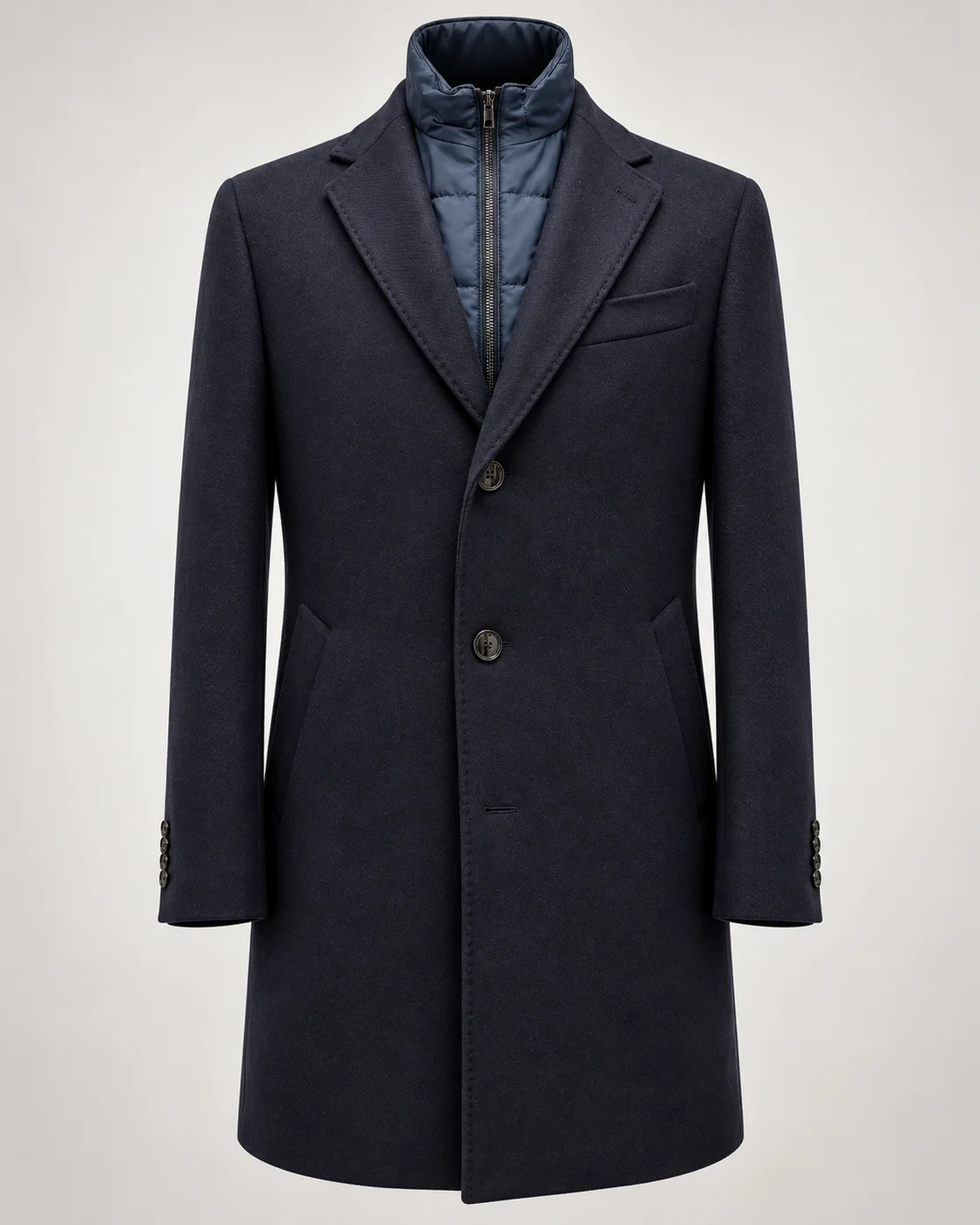 Manteau droit bleu marine — Vue produit