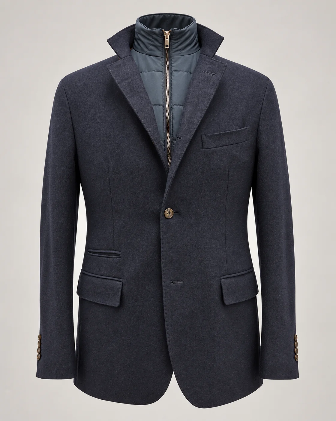Veste sport matelassée, bleu marine — Vue produit
