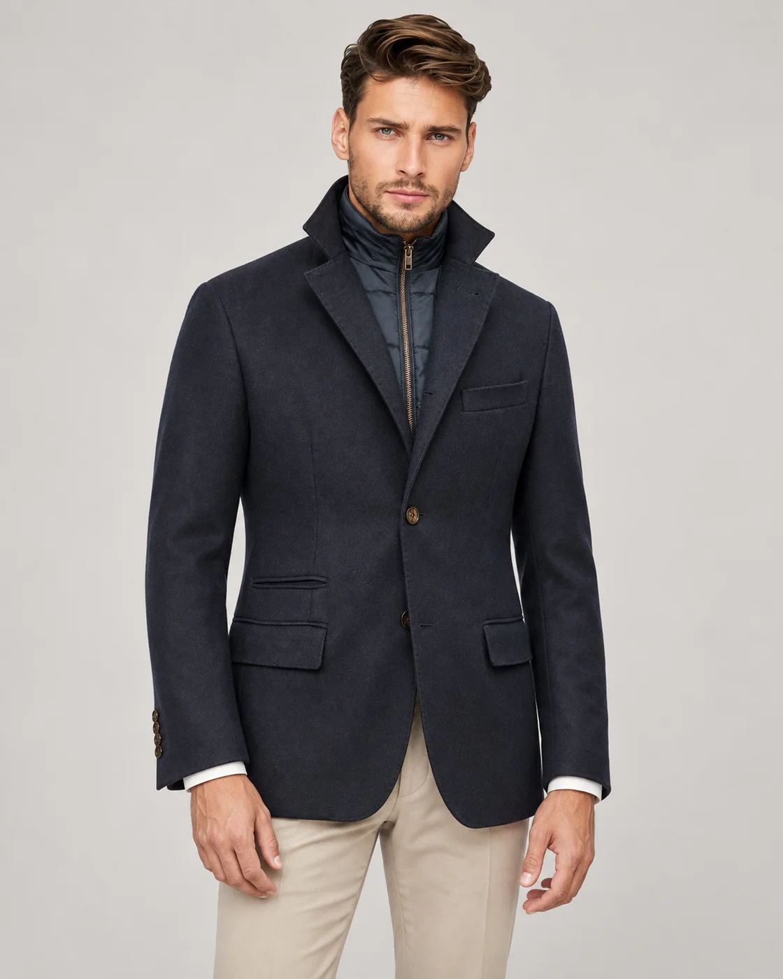 Veste sport matelassée, bleu marine — Détails